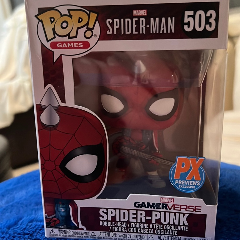 Marvel  gamer verse spider man spider punk  funko pop number 503.